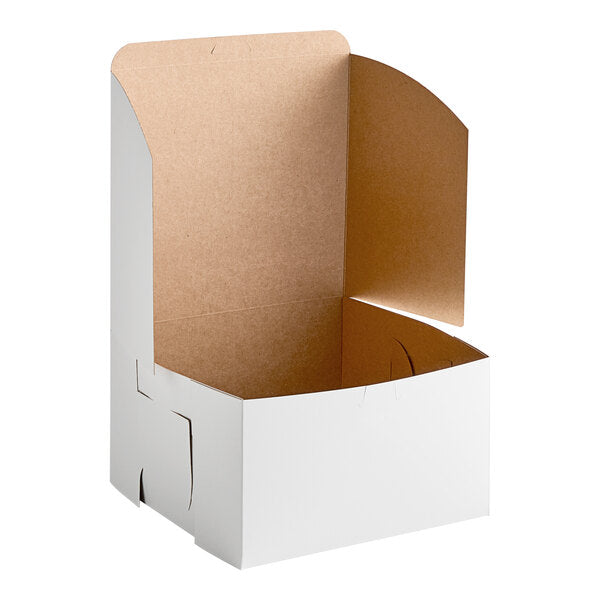 10" × 10" × 6" White Cake Box