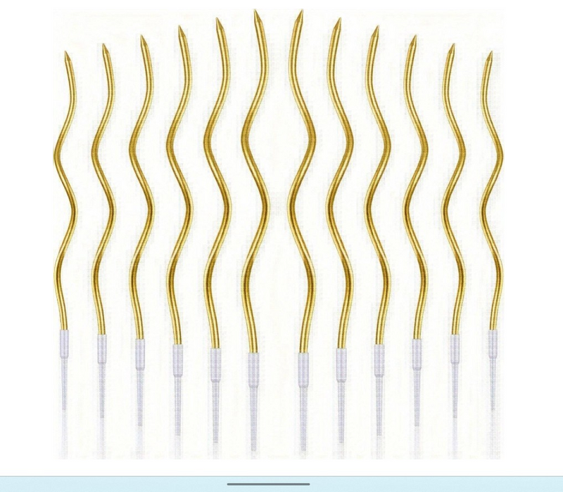 Gold Birthday Candles
