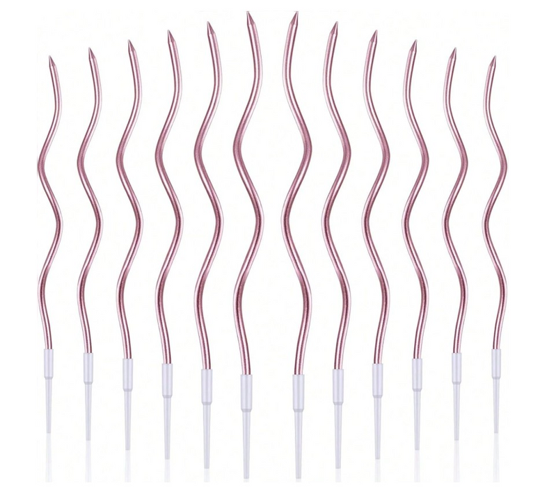 Rose Gold Spiral Birthday Candles