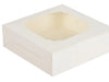 8 x 8 x 2.5 in White Bakery Box with Window