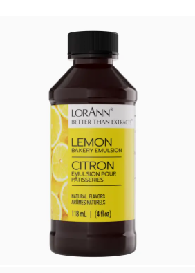 LorAnn Lemon Bakery Emulsion in a 4 fl oz bottle