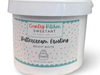 Bright white buttercream frosting in a 3.5 lb tub
