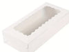 12 x 5.5 x 2.5 in White Long Cookie Box with Window