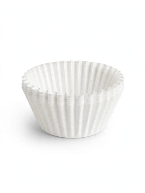 White fluted mini baking cup