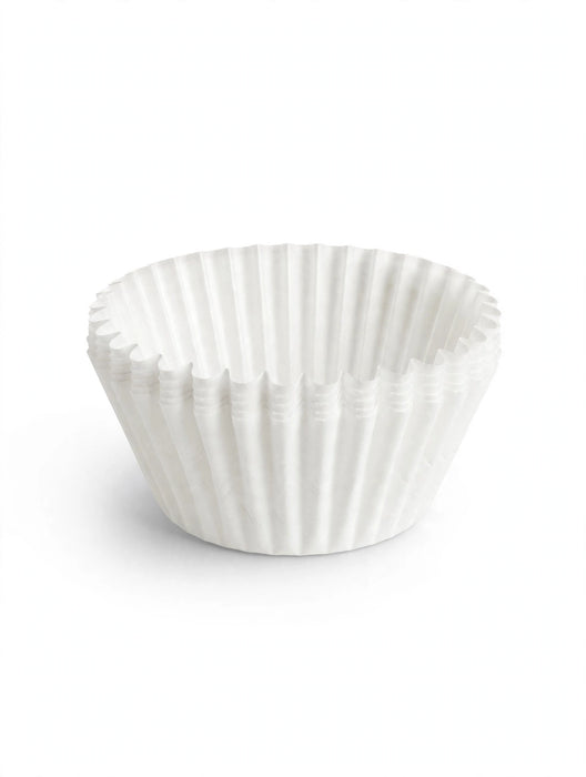 White fluted mini baking cup