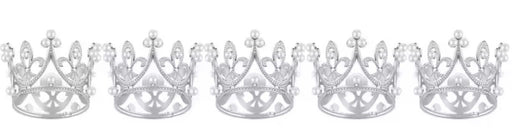 Mini Crown Cake Topper Silver